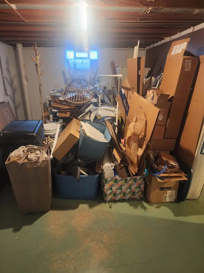 Roll-off dumpster container at job site for 20 Yard Dumpster Rental in Richfield